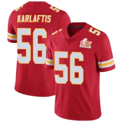 Men's George Karlaftis Kansas City Chiefs No.56 Limited Team Color Vapor Untouchable Super Bowl LIX Jersey - Red
