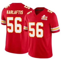Men's George Karlaftis Kansas City Chiefs No.56 Limited Vapor F.U.S.E. Super Bowl LIX Jersey - Red