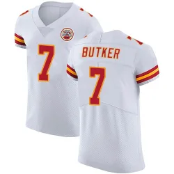 Men's Harrison Butker Kansas City Chiefs No.7 Elite Vapor Untouchable Jersey - White