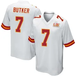 Men's Harrison Butker Kansas City Chiefs No.7 Game Super Bowl LIX Jersey - White