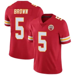 Men's Hollywood Brown Kansas City Chiefs No.5 Limited Team Color Vapor Untouchable Jersey - Red