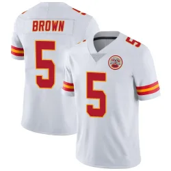 Men's Hollywood Brown Kansas City Chiefs No.5 Limited Vapor Untouchable Jersey - White