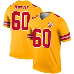 Men's Hunter Nourzad Kansas City Chiefs No.60 Legend Inverted Jersey - Gold