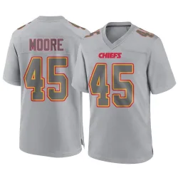 Men's Isaiah Moore Kansas City Chiefs No.45 Game Atmosphere Fashion Jersey - Gray
