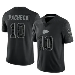 Men's Isiah Pacheco Kansas City Chiefs No.10 Limited Reflective Jersey - Black