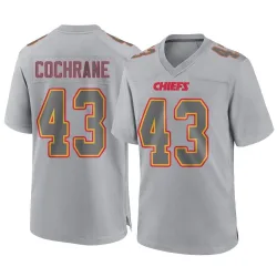 Men's Jack Cochrane Kansas City Chiefs No.43 Game Atmosphere Fashion Jersey - Gray