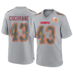 Men's Jack Cochrane Kansas City Chiefs No.43 Game Atmosphere Fashion Super Bowl LIX Jersey - Gray