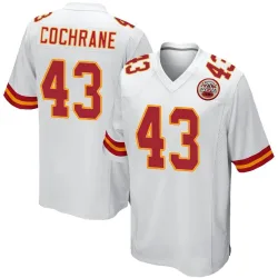 Men's Jack Cochrane Kansas City Chiefs No.43 Game Jersey - White