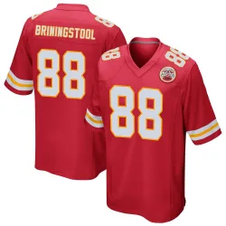Men's Jake Briningstool Kansas City Chiefs No.88 Game Team Color Jersey - Red