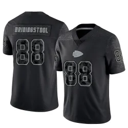 Men's Jake Briningstool Kansas City Chiefs No.88 Limited Reflective Jersey - Black