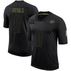 Men's Jalen Royals Kansas City Chiefs No.11 Limited 2020 Salute To Service Jersey - Black