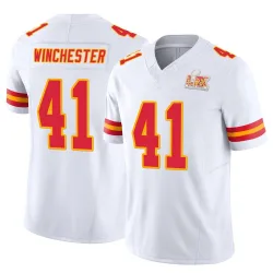Men's James Winchester Kansas City Chiefs No.41 Limited Vapor F.U.S.E. Super Bowl LIX Jersey - White