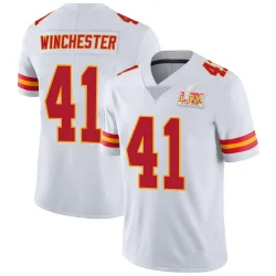 Men's James Winchester Kansas City Chiefs No.41 Limited Vapor Untouchable Super Bowl LIX Jersey - White