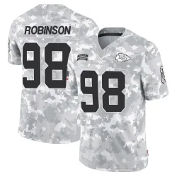 Men's Janarius Robinson Kansas City Chiefs No.98 Limited 2024 Salute to Service Jersey - Arctic Camo