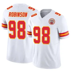Men's Janarius Robinson Kansas City Chiefs No.98 Limited Vapor F.U.S.E. Jersey - White