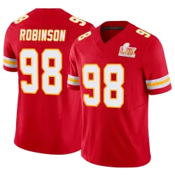Men's Janarius Robinson Kansas City Chiefs No.98 Limited Vapor F.U.S.E. Super Bowl LIX Jersey - Red
