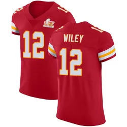 Men's Jared Wiley Kansas City Chiefs No.12 Elite Team Color Vapor Untouchable Super Bowl LIX Jersey - Red