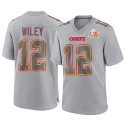Men's Jared Wiley Kansas City Chiefs No.12 Game Atmosphere Fashion Super Bowl LIX Jersey - Gray