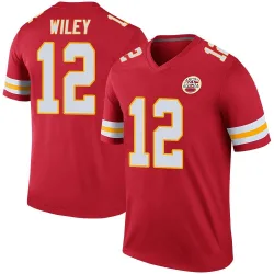 Men's Jared Wiley Kansas City Chiefs No.12 Legend Color Rush Jersey - Red