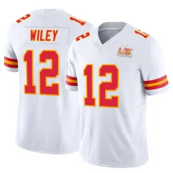 Men's Jared Wiley Kansas City Chiefs No.12 Limited Vapor F.U.S.E. Super Bowl LIX Jersey - White