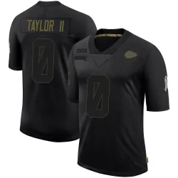 Men's Jason Taylor II Kansas City Chiefs No.0 Limited 2020 Salute To Service Jersey - Black