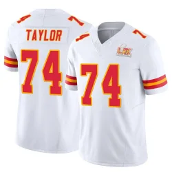 Men's Jawaan Taylor Kansas City Chiefs No.74 Limited Vapor F.U.S.E. Super Bowl LIX Jersey - White