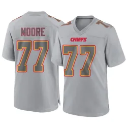 Men's Jaylon Moore Kansas City Chiefs No.77 Game Atmosphere Fashion Jersey - Gray