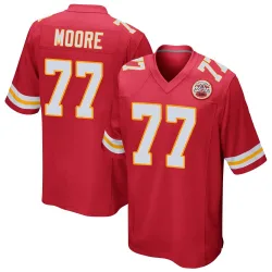 Men's Jaylon Moore Kansas City Chiefs No.77 Game Team Color Jersey - Red