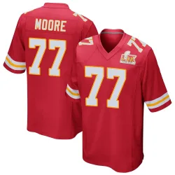 Men's Jaylon Moore Kansas City Chiefs No.77 Game Team Color Super Bowl LIX Jersey - Red