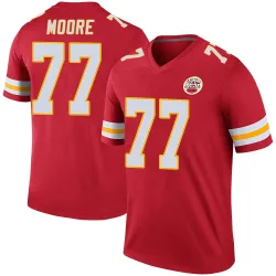 Men's Jaylon Moore Kansas City Chiefs No.77 Legend Color Rush Jersey - Red