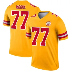 Men's Jaylon Moore Kansas City Chiefs No.77 Legend Inverted Jersey - Gold