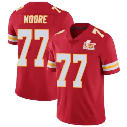 Men's Jaylon Moore Kansas City Chiefs No.77 Limited Team Color Vapor Untouchable Super Bowl LIX Jersey - Red