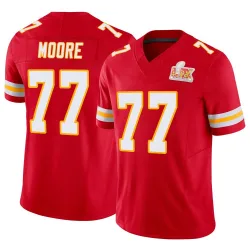 Men's Jaylon Moore Kansas City Chiefs No.77 Limited Vapor F.U.S.E. Super Bowl LIX Jersey - Red