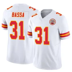 Men's Jeffrey Bassa Kansas City Chiefs No.31 Limited Vapor F.U.S.E. Jersey - White