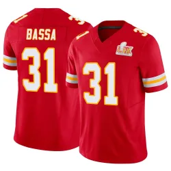 Men's Jeffrey Bassa Kansas City Chiefs No.31 Limited Vapor F.U.S.E. Super Bowl LIX Jersey - Red