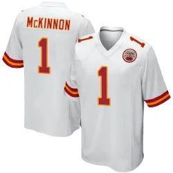Men's Jerick McKinnon Kansas City Chiefs No.1 Game Jersey - White
