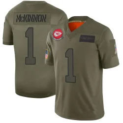 Men's Jerick McKinnon Kansas City Chiefs No.1 Limited 2019 Salute to Service Jersey - Camo