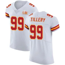 Men's Jerry Tillery Kansas City Chiefs No.99 Elite Vapor Untouchable Super Bowl LIX Jersey - White