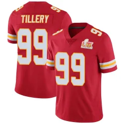 Men's Jerry Tillery Kansas City Chiefs No.99 Limited Team Color Vapor Untouchable Super Bowl LIX Jersey - Red
