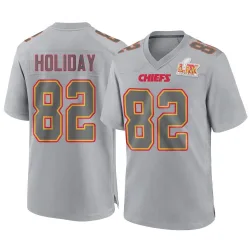 Men's Jimmy Holiday Kansas City Chiefs No.82 Game Atmosphere Fashion Super Bowl LIX Jersey - Gray