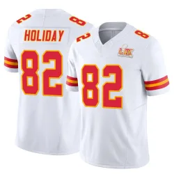 Men's Jimmy Holiday Kansas City Chiefs No.82 Limited Vapor F.U.S.E. Super Bowl LIX Jersey - White