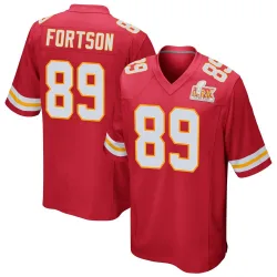Men's Jody Fortson Kansas City Chiefs No.89 Game Team Color Super Bowl LIX Jersey - Red