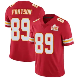 Men's Jody Fortson Kansas City Chiefs No.89 Limited Team Color Vapor Untouchable Super Bowl LIX Jersey - Red