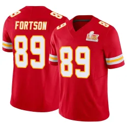 Men's Jody Fortson Kansas City Chiefs No.89 Limited Vapor F.U.S.E. Super Bowl LIX Jersey - Red
