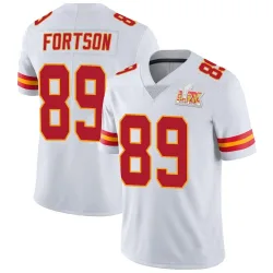 Men's Jody Fortson Kansas City Chiefs No.89 Limited Vapor Untouchable Super Bowl LIX Jersey - White