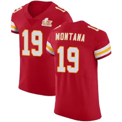 Men's Joe Montana Kansas City Chiefs No.19 Elite Team Color Vapor Untouchable Super Bowl LIX Jersey - Red