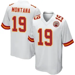 Men's Joe Montana Kansas City Chiefs No.19 Game Jersey - White