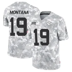 Men's Joe Montana Kansas City Chiefs No.19 Limited 2024 Salute to Service Jersey - Arctic Camo