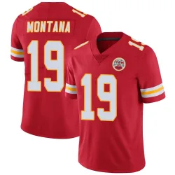 Men's Joe Montana Kansas City Chiefs No.19 Limited Team Color Vapor Untouchable Jersey - Red