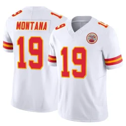 Men's Joe Montana Kansas City Chiefs No.19 Limited Vapor F.U.S.E. Jersey - White